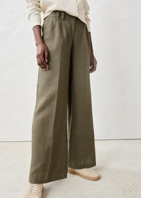 bonprix Leinenhose, gr&uuml;n, Gr.54, elegante Leinenhose mit Bundfalten, aus Leinen