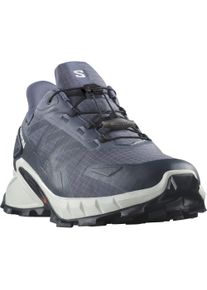 Trailrunningschuh Salomon "SUPERCROSS 4 GORE-TEX", Herren, Gr. 45, grau (carbon), Textil, Schuhe Trailrunningschuh, wasserdicht, Trailrunningschuhe