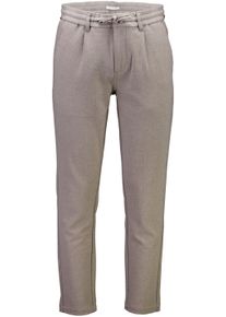 Chinohose LINDBERGH, Herren, Gr. XL, N-Gr, stone melange, Web, Obermaterial: 67% Polyester, 30% Viskose, 3% Elasthan, meliert, regular fit lang, Hosen Chinohose, mit Taschen