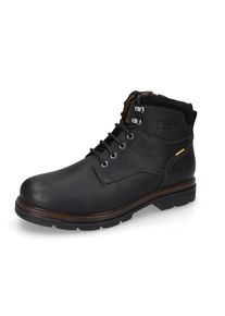 Winterboots Camel Active, Herren, Gr. 46, schwarz, Leder, Schuhe Winterboots, Schn&uuml;rstiefel mit Profilsohle und Warmfutter