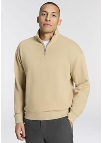 Sweatshirt Hugo "Durty", Herren, Gr. M, medium beige269, Sweatware, Obermaterial: 100% Baumwolle, unifarben, relaxed fit normal, hoch geschlossener Ausschnitt, B&uuml;ndchen, Sweatshirts Sweatshirt