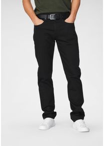 Levi's Tapered-fit-Jeans LEVI'S "502 TAPER", Herren, Gr. 32, L&auml;nge 34, schwarz (nightshine), Denim/Jeans, Obermaterial: 98% Baumwolle, 2% Elasthan, Basic, loose fit kn&ouml;chellang, Jeans Tapered-fit-Jeans, in elegantem, modernem Stil