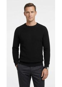 Rundhalspullover OLYMP "Waffle Structure", Herren, Gr. M, marine, Strick, Obermaterial: 89% Baumwolle, 11% Polyamid, regular fit, Rundhals, Rippb&uuml;ndchen, Pullover Rundhalspullover, Rundhals, casual, unifarben, regular fit