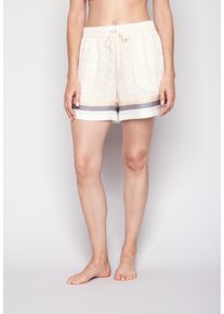 JOOP! Shorts JOOP "Modern Essence", Damen, Gr. 42, N-Gr, manda print, Web, Obermaterial: 100% Lyocell, bequem kurz, Hosen Shorts, mit grafischem Muster, Gummizug und Bindeband
