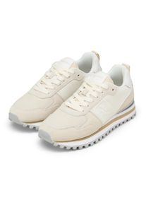 Marc O'Polo Sneaker MARC O'POLO "Bjorna", Damen, Gr. 36, creme, Textil, Veloursleder, unifarben, Schuhe Sneaker, Schn&uuml;rschuh, Halbschuh, Freizeitsneaker mit Memory Foam Innensohle