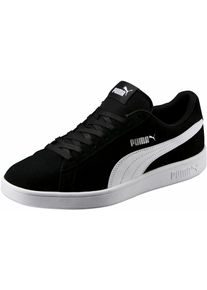 Sneaker Puma "Puma Smash v2", Herren, Gr. 40, schwarz-wei&szlig; (schwarz, wei&szlig;), Leder, Schuhe Sneaker, aus Leder und Synthetik, atmungsaktiv, mit Schn&uuml;rung