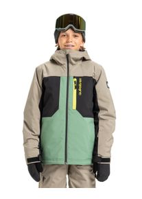 Snowboardjacke Quiksilver "Dawson", Jungen, Gr. 14, fallen rock, Obermaterial: 60% Microfaser, 40% recyceltem Microfaser;, Jacken Snowboardjacke