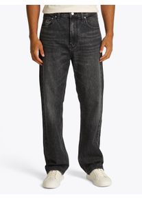 Regular-fit-Jeans Tommy Jeans "Otis Regular Straight", Herren, Gr. 30, L&auml;nge 34, schwarz (schwarz denim), Denim/Jeans, Obermaterial: 99% Baumwolle, 1% Elasthan, regular fit lang, Jeans Regular-fit-Jeans, Gerade geschnittene Jeans, regul&auml;rer Leibh&ouml;he