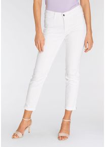 7/8-Jeans MAC "Dream Chic", Damen, Gr. 46, L&auml;nge 27, wei&szlig; (wei&szlig; denim), Denim/Jeans, Obermaterial: 88% Baumwolle, 9% Polyester, 3% Elasthan, unifarben, sehr figurbetont 7/8-L&auml;nge, Jeans 7/8-Jeans, verk&uuml;rzte Form mit Rei&szlig;verschluss