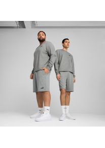 Trainingsshorts Puma "ESS NO. 1 LOGO SHORTS 10", Herren, Gr. XXL, N-Gr, grau (medium gray heather), Sweatware, Obermaterial: 68% Baumwolle, 32% Polyester, unifarben, regular fit ca. Mitte Knie, Hosen Trainingsshorts, mit Eingrifftaschen, Regular Fit
