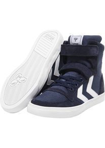 Sneaker Hummel "SLIMMER STADIL HIGH JR", M&auml;dchen, Gr. 37, blau, Leder, Textil, Schuhe Sneaker