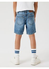 Shorts name it "NKMSILAS LOOSE DNM L SHORTS 7998-BE NOOS", Jungen, Gr. 158, N-Gr, blau (medium blau denim detail:detail), Denim/Jeans, Obermaterial: 100% Baumwolle, regular fit, Hosen Shorts