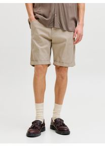 Jack & Jones Shorts JACK & JONES "JPSTRICK DYLAN ORIGINAL SHORTS", Damen, Gr. L, N-Gr, string, Web, Obermaterial: 98% Baumwolle, 2% Elasthan, unifarben, regular fit knielang, Hosen Shorts