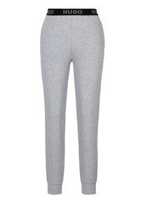 Homewearhose HUGO UNDERWEAR "SPORTY LOGO_PANTS", Damen, Gr. M, N-Gr, grau (medium grau 036), Sweatware, Obermaterial: 66% Baumwolle, 30% Polyester, 4% Elasthan, unifarben, Basic lang, Hosen Homewearhose, mit Markenlabel