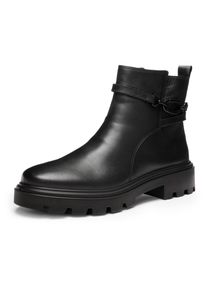Stiefelette Ara "MANCHESTER", Damen, Gr. 8,5 (42,5), schwarz, Glattleder, unifarben, Schuhe Stiefelette, Biker Boots, Stiefel in Komfortweite H (= sehr weit)