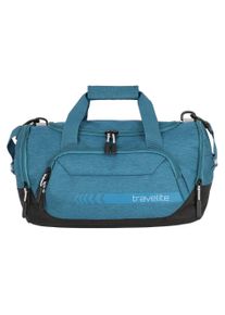Reisetasche Travelite "KICK OFF, verschiedene Gr&ouml;&szlig;en und Farben", Damen, Gr. B/H/T: 40cm x 23cm x 25cm, blau (petrol), Polyester, unifarben, Taschen Reisetasche, Reisegep&auml;ck Sporttasche Freizeittasche mit Aufsteckfunktion