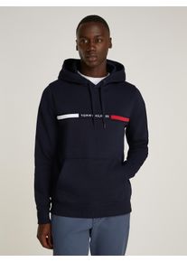 Kapuzensweatshirt Tommy Hilfiger "HILFIGER CHEST INSERT", Herren, Gr. L, blau (desert sky), Sweatware, Obermaterial: 70% Baumwolle, 30% Polyester, unifarben, regular fit h&uuml;ftlang, eingesetzt B&uuml;ndchen, Sweatshirts Kapuzensweatshirt, unifarben, casual, regular fit, Baumwollmix, Kapuze
