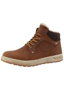 Winterboots Tom Tailor, Herren, Gr. 46, braun, Lederimitat, Textil, unifarben mit Farbeinsatz, Schuhe Winterboots, Plateau, Schn&uuml;rboots, High Top-Sneaker mit Innenrei&szlig;verschluss