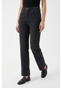 Straight-Jeans Calvin Klein Jeans "HGH RS STRGHT CK ESS", Damen, Gr. 29, L&auml;nge 32, midnight schwarz, Denim/Jeans, Obermaterial: 99% Baumwolle, 1% Elasthan, straight fit normal, Jeans Straight-Jeans, Mit G&uuml;rtelschlaufen