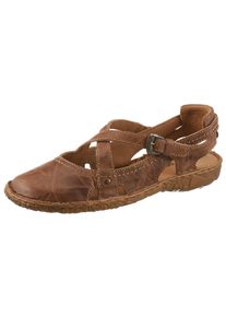 Sandale Josef Seibel "Rosalie 13", Damen, Gr. 36, beige (braun), Leder, used, Schuhe Sandale, Sommerschuh, Sandalette, Riemchensandale, im Used-Look