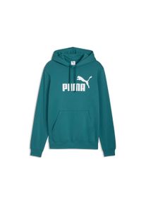 Kapuzensweatshirt Puma "ESS NO. 1 LOGO HOODIE FL (S)", Herren, Gr. S, emerald ice, Fleece, Obermaterial: 66% Baumwolle, 34% Polyester, bedruckt, regular fit normal, Sweatshirts Kapuzensweatshirt, Regular Fit, verstellbare Kapuze, mit K&auml;ngurutasche