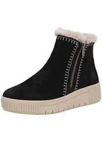 Plateaustiefelette Remonte "Remonte Stiefelette Leder", Damen, Gr. 41, schwarz, beige, Leder, Schuhe