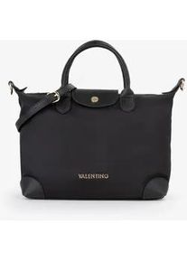 Henkeltasche Valentino BAGS "JOLLY RE", Damen, Gr. B/H/T: 32cm x 23cm x 15cm, schwarz, Lederimitat, Textil, Taschen, Damen Schultertasche, Umh&auml;ngetasche mit Logoschriftzug