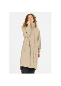 Outdoorjacke WHISTLER "Everly", Damen, Gr. 46, beige, 100% Polyester, unifarben, lang, hoch geschlossener Ausschnitt, Jacken Outdoorjacke, Getapte N&auml;hte