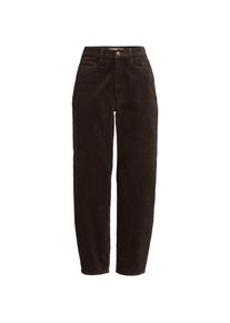 LANDS' END Barrel-Feincordhose High Waist, Damen,  Braun, Elasthan/Baumwoll-Mischung, by Lands' End