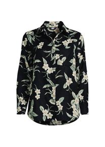LANDS' END Leinenbluse, Damen,  Schwarz, Leinen, by Lands' End