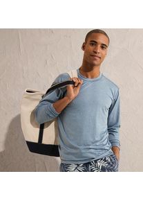 LANDS' END Langarm-Badeshirt, Herren,  Blau, by Lands' End