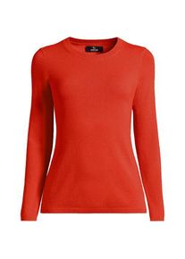LANDS' END Kaschmir-Pullover mit rundem Ausschnitt, Damen,  Orange, Kaschmir, by Lands' End