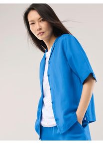 Walbusch Reverskragen Bluse Leinenmix