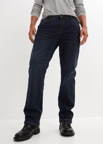 bonprix Thermo Relaxed Fit Jeans mit Dehnbund Straight, blau, Gr.58, L&auml;ssige Stretch-Thermojeans im Loose Fit mit w&auml;rmendem Polarfleece-Futter, 98% Baumwolle