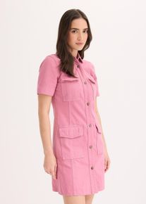 bonprix Minikleid aus reiner Baumwolle, rosa, Gr.40, Trendiges Minikleid mit Knopfleiste und aufgesetzten Taschen, aus 100% Baumwolle