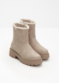 bonprix Gef&uuml;tterte Boots, beige, Gr.42, Winterlicher Boot mit Warmfutter