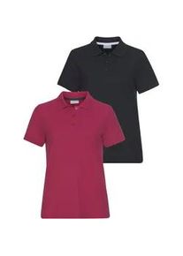 Poloshirt Eastwind, Damen, Gr. 36/38, bunt (marine, beere), Obermaterial: 100% Baumwolle, clean, gepflegt, unifarben, Basic, figurumspielend h&uuml;ftbedeckend, Shirts, figurumspielende Passform, Polokragen, Basic-Stil