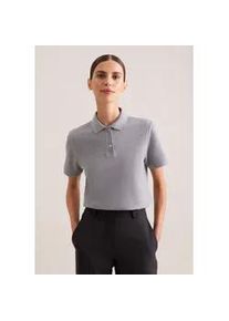 Poloshirt Seidensticker "Schwarze Rose", Damen, Gr. S, grau, 100% Baumwolle, unifarben, regular fit, Shirts, Polo Uni