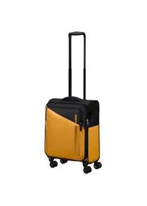 Weichgep&auml;ck-Trolley American Tourister "DARING DASH 55 exp", Gr. B/H/T: 40cm x 55cm x 25cm 39 l, schwarz (schwarz, gelb), Recycle-Polyester, Koffer, Handgep&auml;ck-Koffer Reisegep&auml;ck Koffer TSA-Zahlenschloss erweiterbar