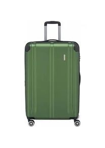 Hartschalen-Trolley Travelite "CITY Reisekoffer Hartschale", Gr. 113 l, gr&uuml;n, ABS, matt, unifarben, Basic, Koffer, mit TSA-Schloss, 4 Rollen, robustes ABS Reisegep&auml;ck