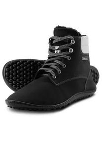 Barfu&szlig;schuh Leguano "Icebare", Herren, Gr. 44, schwarz, Lederimitat, Textil, Schuhe Barfu&szlig;schuh, Bequemschuh, Schn&uuml;rboots, speziell entwickelte Halbkugel-Sohle