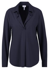 Schlupfbluse Sportalm KITZB&Uuml;HEL, Damen, Gr. 38, dunkelblau, Web, Obermaterial: 73% Polyamid, 27% Elasthan, clean, unifarben, regular fit h&uuml;ftlang, V-Ausschnitt, eingesetzt Manschette, Blusen Schlupfbluse, mit Reverskragen
