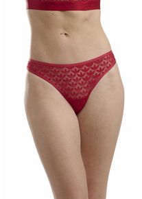 String adidas originals, Damen, Gr. XS, 500, rot, Spitze, Obermaterial: 78% Polyamid, 22% Elasthan, gemustert, leicht transparent, unifarben, figurbetont, Unterhosen String, mit transparenter Logo-Spitze