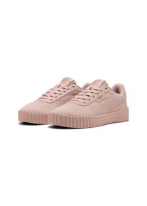 Sneaker Puma "CARINA 3.0 SD", Damen, Gr. 38,5, rosa (rose quartz, Puma gold), Leder, unifarben, Schuhe Sneaker, aus Wildleder, mit SOFTFOAM+ Einlegesohle, mit Schn&uuml;rung