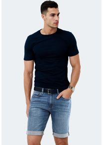 Shorts INDICODE "INDICODE Inkadeu 70800GB Herren Shorts B797", Herren, Gr. L, Einheitsgr&ouml;&szlig;e, blau (mid indigo), Obermaterial: 98% Baumwolle CO. 2% Elasthan EL., Hosen Shorts