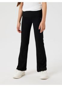 Bootcuthose name it "NKFSPICE BOOTCUT PANT NOOS", M&auml;dchen, Gr. 164, N-Gr, schwarz, Jersey, Obermaterial: 93% Polyester, 7% Elasthan, unifarben, skinny fit kn&ouml;chellang, Hosen Bootcuthose
