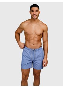 Badeshorts Brunotti "HESTER MEN SWIM SHORTS", Herren, Gr. M, N-Gr, grayblau, Obermaterial: 100% Polyester. Futter: 100% Polyester, Badehosen Badeshorts, mit Taschen, sportliche Schnittform, schnelltrocknendes Material