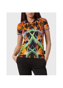 Poloshirt Plein Sport "Poloshirt", Damen, Gr. XS, schwarz (0221, schwarz, multicolorot), Obermaterial: 100% Baumwolle, Shirts