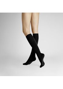 Kniestr&uuml;mpfe Hudson "ONLY 2-PACK", Damen, Gr. 39-42, schwarz, Obermaterial: 75% Baumwolle, 23% Polyamid, 2% Elasthan, normal, Socken Kniestr&uuml;mpfe, Komfortbund mit weitem Fu&szlig;ausschnitt