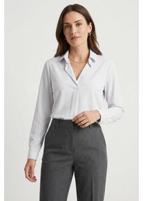 Schlupfbluse Sportalm KITZB&Uuml;HEL, Damen, Gr. 46, wei&szlig;, Web, Obermaterial: 73% Polyamid, 27% Elasthan, clean, unifarben, regular fit h&uuml;ftlang, V-Ausschnitt, eingesetzt Manschette, Blusen Schlupfbluse, mit Reverskragen